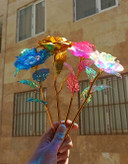 گل رز کریستالی جاودان مدل rose کد 70