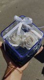 گل رز جاودان دو گل مدل rose کد 202