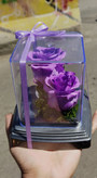 گل رز جاودان دو گل مدل rose کد 203