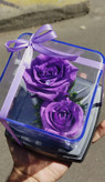 گل رز جاودان دو گل مدل rose کد 203