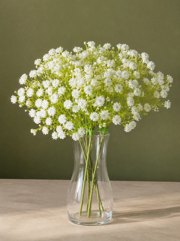 گل عروس (ژیپسوفیلیا) رنگ سفید بوته 7 شاخه مدلgypsophila