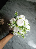 دسته گل عروس پیونی 10 شاخه (مصنوعی)